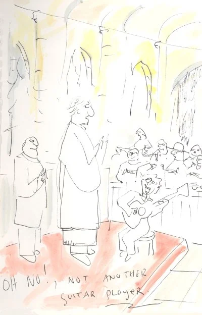 Oh No Not Another Guitar Player drawing